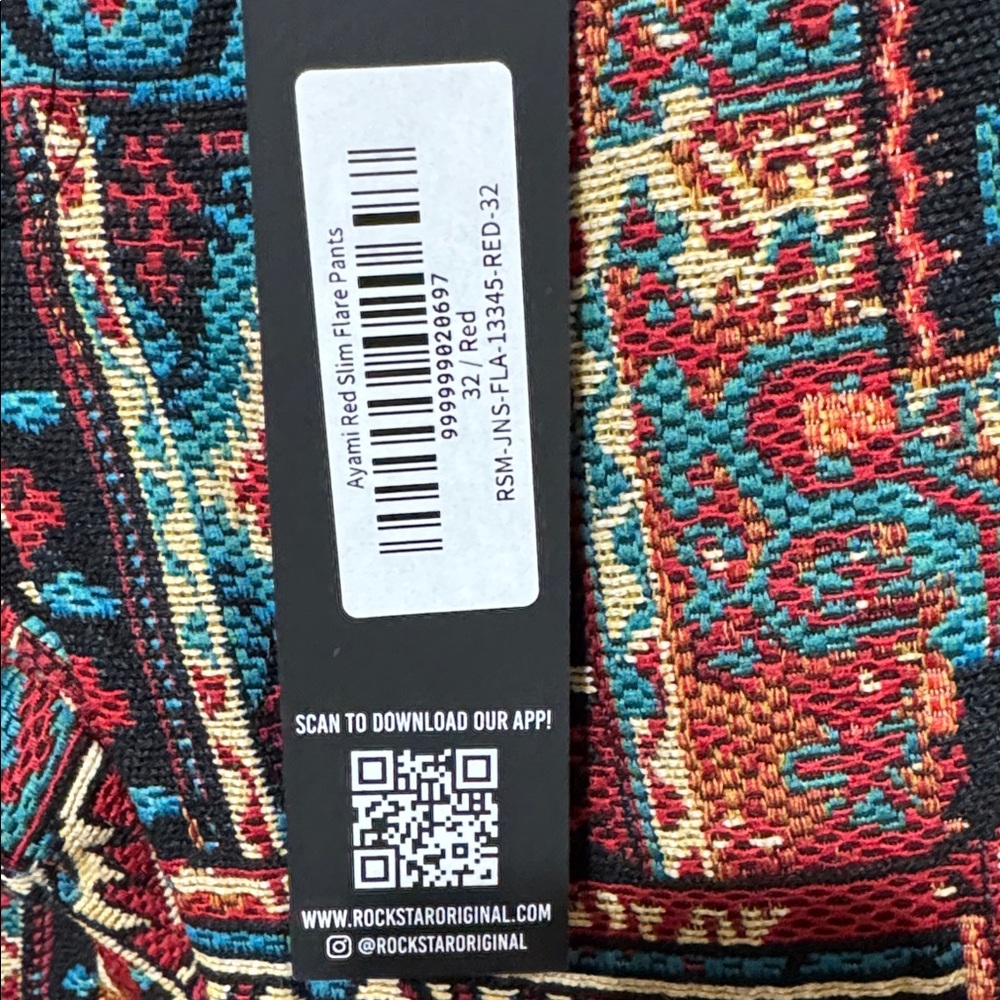 Vibrant Patterned Flare Pants NWT - image 7